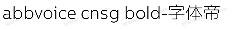 abbvoice cnsg bold字体转换